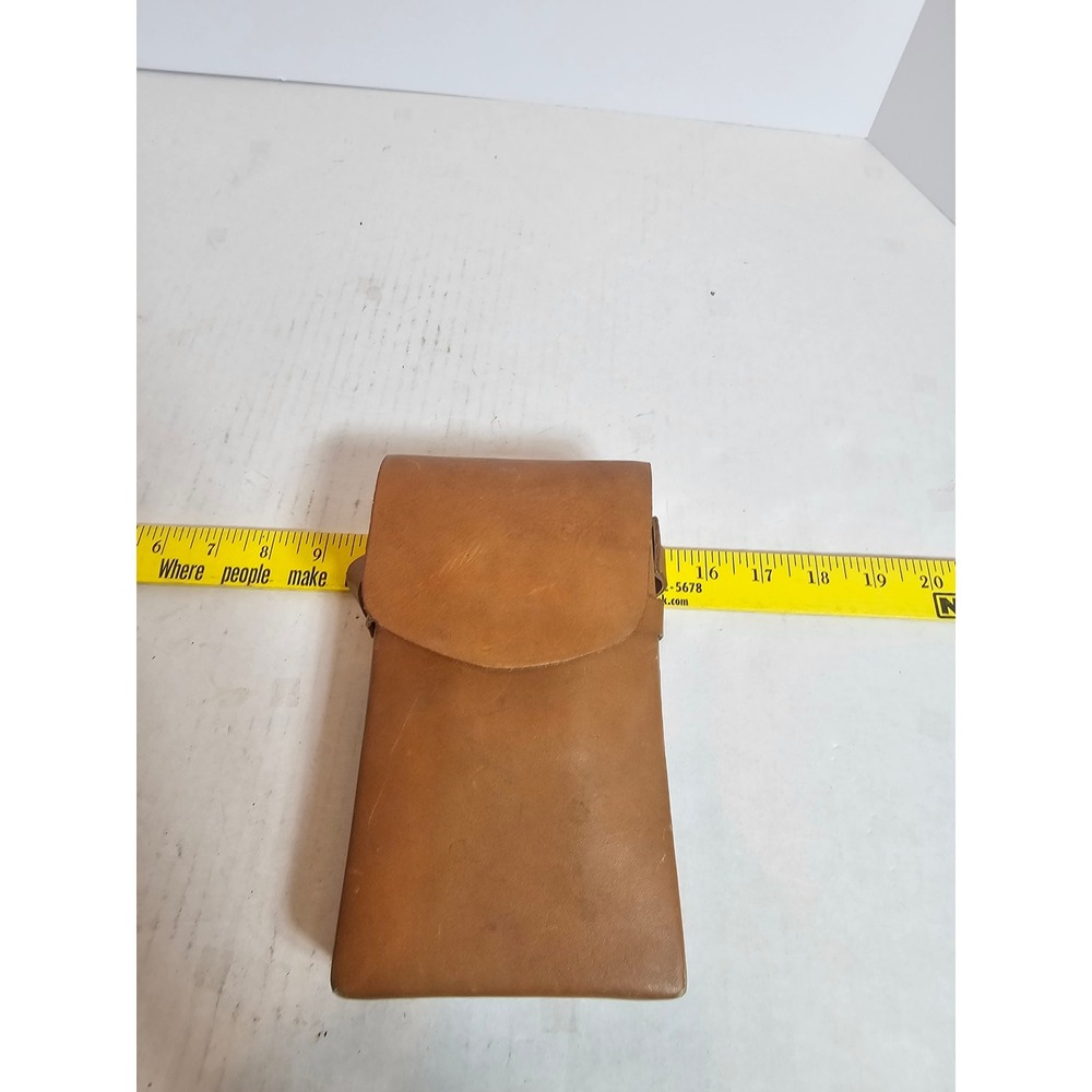 Vintage Polaroid SX-70 Land Camera Folding SLR Chrome Tan Leather Case Untested